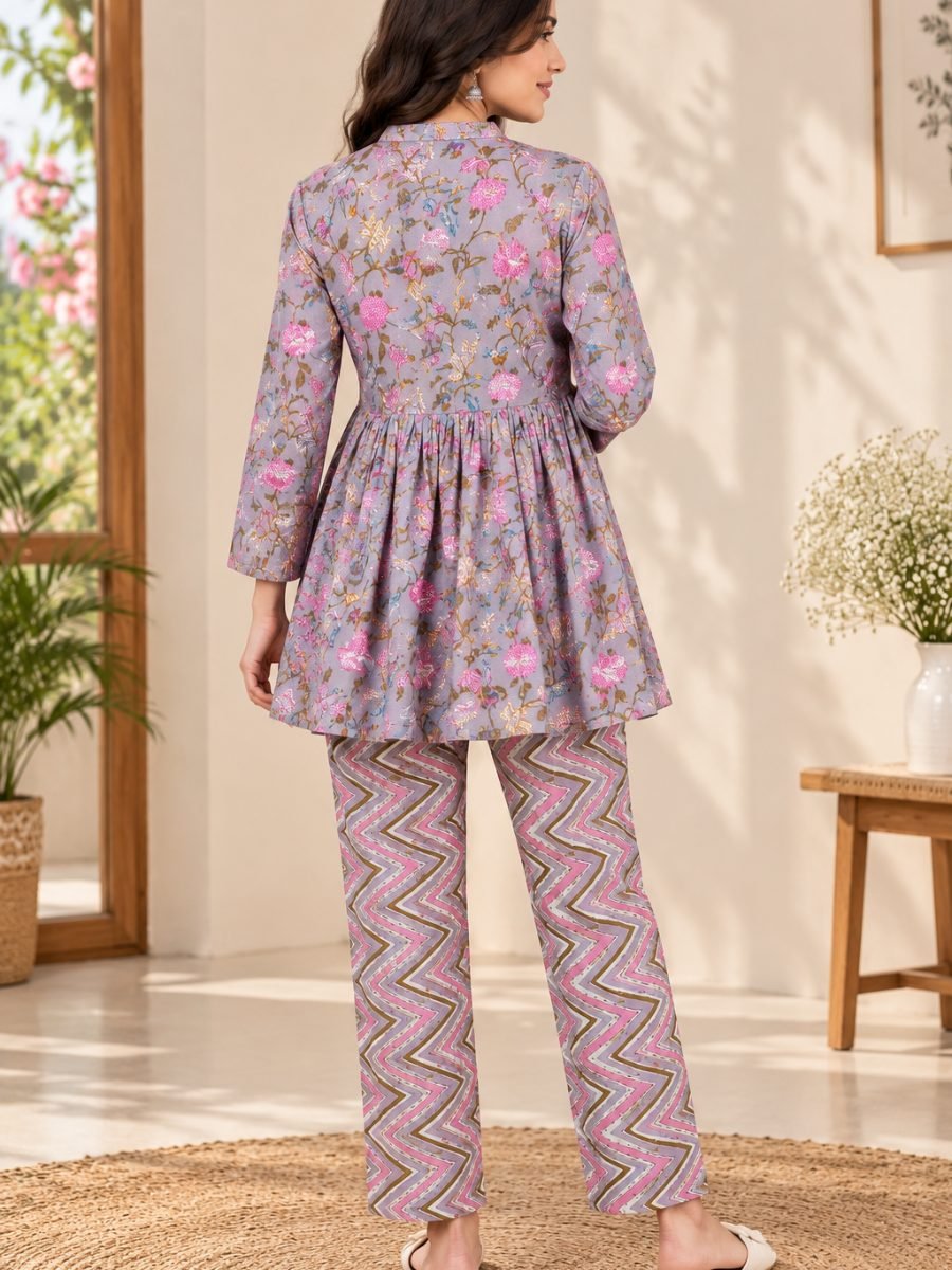 Peplum Top & Pant Co-ord Set